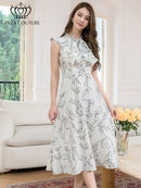 ERUKEI/C25042/エルケイ/ドレス/ミディアムドレス/ワンピース/ノースリーブ/Aライン/ハイウエスト