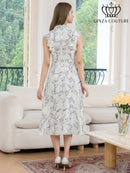 ERUKEI/C25042/エルケイ/ドレス/ミディアムドレス/ワンピース/ノースリーブ/Aライン/ハイウエスト