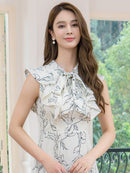 ERUKEI/C25042/エルケイ/ドレス/ミディアムドレス/ワンピース/ノースリーブ/Aライン/ハイウエスト