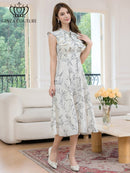 ERUKEI/C25042/エルケイ/ドレス/ミディアムドレス/ワンピース/ノースリーブ/Aライン/ハイウエスト