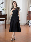 ERUKEI/C2645/エルケイ/ドレス/ミディアムドレス/ワンピース/半袖/ビーズ/チュール/レース/Aライン