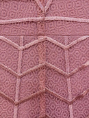 ERUKEI/C2703/エルケイ/ドレス/ミディアムドレス/ワンピース/半袖/総レース/ラインストーン/Vネック/ハイウエスト/Aライン