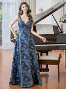 ERUKEI/S35004/エルケイ/ドレス/ロングドレス/ワンピース/花柄/Vネック/フレア/Aライン