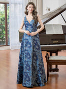 ERUKEI/S35004/エルケイ/ドレス/ロングドレス/ワンピース/花柄/Vネック/フレア/Aライン