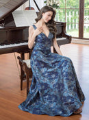 ERUKEI/S35004/エルケイ/ドレス/ロングドレス/ワンピース/花柄/Vネック/フレア/Aライン