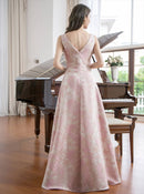 ERUKEI/S35004/エルケイ/ドレス/ロングドレス/ワンピース/花柄/Vネック/フレア/Aライン