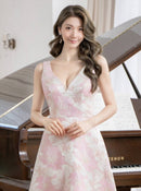 ERUKEI/S35004/エルケイ/ドレス/ロングドレス/ワンピース/花柄/Vネック/フレア/Aライン