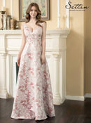 ERUKEI/S35004/エルケイ/ドレス/ロングドレス/ワンピース/花柄/Vネック/フレア/Aライン