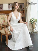 ERUKEI/S35004/エルケイ/ドレス/ロングドレス/ワンピース/花柄/Vネック/フレア/Aライン