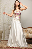 LuxeStyle/91102/リュクススタイル/ロングドレス/ビジュー/セクシー/チュールレース/ジュエルボディアート/サテン