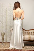 LuxeStyle/91102/リュクススタイル/ロングドレス/ビジュー/セクシー/チュールレース/ジュエルボディアート/サテン