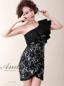 Andy|AN-OK1763/ワンピース/ミニドレス/総レース/フリル/ワンショルダー