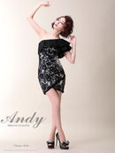 Andy|AN-OK1763/ワンピース/ミニドレス/総レース/フリル/ワンショルダー