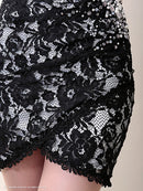 Andy|AN-OK1763/ワンピース/ミニドレス/総レース/フリル/ワンショルダー