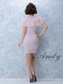 Andy/AN-OK1894/ワンピース/ミニドレス/ワンカラー/タイトワンピース/フリル/SALE/セール