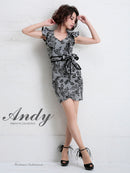 AN-OK2065/リボンベルト/刺繡ドレス/ワンピース/タイトドレス/ワンピース/ドレス/ミニドレス