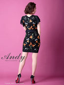 Andy/AN-OK2161/ワンピース/ミニドレス/タイトワンピース/リウエストリボン/刺繍柄