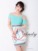 Andy/AN-OK2303/ワンピース/ミニドレス/ワンショルダー/スカーフ柄