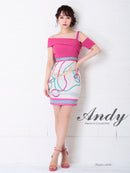 Andy/AN-OK2303/ワンピース/ミニドレス/ワンショルダー/スカーフ柄