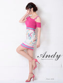 Andy/AN-OK2303/ワンピース/ミニドレス/ワンショルダー/スカーフ柄