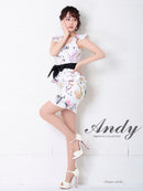 Andy/AN-OK2309/ワンピース/ミニドレス/フリル/プリント/リボンベルト/バックリボン