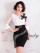 Andy/AN-OK2352/ワンピース/ミニドレス/レース/リボン/袖あり