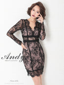 Andy/AN-OK2482/ナイトドレス/キャバドレス/ドレス/ミニドレス/総レース