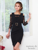 Andy/AN-OK2514/ワンピース/ドレス/ナイトドレス/ミニドレス/キャバドレス/レース/袖あり/七分袖