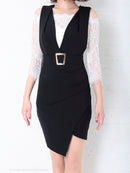 Andy/AN-OK2514/ワンピース/ドレス/ナイトドレス/ミニドレス/キャバドレス/レース/袖あり/七分袖