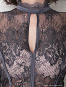 Andy/AN-OK2628/ワンピース/ミニドレス/総レース/タイトワンピース/ウエストリボン