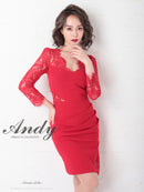 Andy/AN-OK2629/ワンピース/キャバドレス/キャバ嬢/ミニドレス/総レース/袖あり