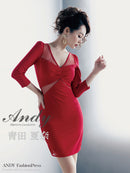 Andy/AN-OK2700/ワンピース/ミニドレス/シースルー/チュール/袖あり