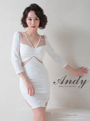 Andy/AN-OK2700/ワンピース/ミニドレス/シースルー/チュール/袖あり