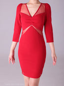 Andy/AN-OK2700/ワンピース/ミニドレス/シースルー/チュール/袖あり