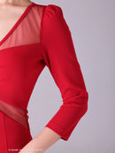 Andy/AN-OK2700/ワンピース/ミニドレス/シースルー/チュール/袖あり