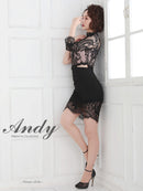 Andy/AN-OK2720/ワンピース/ミニドレス/レース/ワンショルダー/袖あり/左腕/アシンメトリー