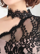 Andy/AN-OK2720/ワンピース/ミニドレス/レース/ワンショルダー/袖あり/左腕/アシンメトリー