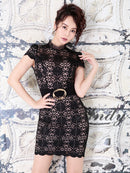 Andy/AN-OK2726/ワンピース/ミニドレス/総レース/ベルト付き