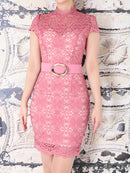 Andy/AN-OK2726/ワンピース/ミニドレス/総レース/ベルト付き