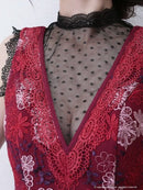 AOC-2814/Andy/ａｎ/キャバドレス/ナイトドレス/ワンピース/ドレス/ワンカラー/レース/刺繡ドレス/花柄