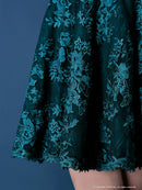 Andy/AOC-2843/couture an/ワンピース/ミニドレス/レース/フレア/チョーカー/アームカバー付き