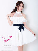 AOC-2997/Andy/an/フリルスカート/リボンベルト/キャバドレス/ワンピース/ナイトドレス/ドレス