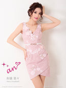 an/AOC-3042/ワンピース/タイトワンピース/キャバドレス/ベルト付き