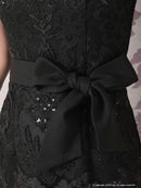 an/AOC-3232/ワンピース/ミニドレス/総レース/ウエストリボン