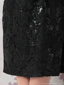 an/AOC-3232/ワンピース/ミニドレス/総レース/ウエストリボン