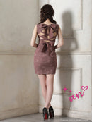 an/AOC-3253/ワンピース/ミニドレス/タイトワンピース/キャバドレス/バックリボン