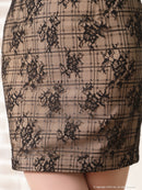 an/AOC-3259/ワンピース/ミニドレス/総レース/ウエストリボン