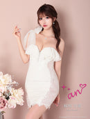 an/AOC-3278/ワンピース/ミニドレス/総レース/フリル/リボン