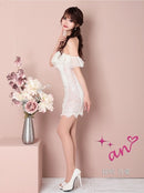 an/AOC-3278/ワンピース/ミニドレス/総レース/フリル/リボン