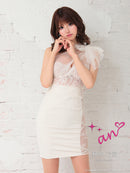 an/AOC-3291/ワンピース/ミニドレス/レース/チュール/リボン